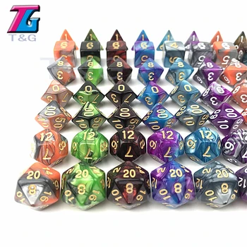 

20 Colors Mix Dice DND Die Toys For Adults Kids Plastic Cubes Special Birthday Gift