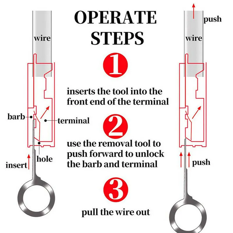 26pcs Terminal Removal Tool Car Electrical Wiring Crimp Connector Pin Extractor Car Terminal Removal Tools Pin Extractor