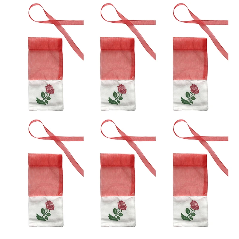 6pcs Sachets Flower Printing Lavender Fragrance cotton Sachet Bag for