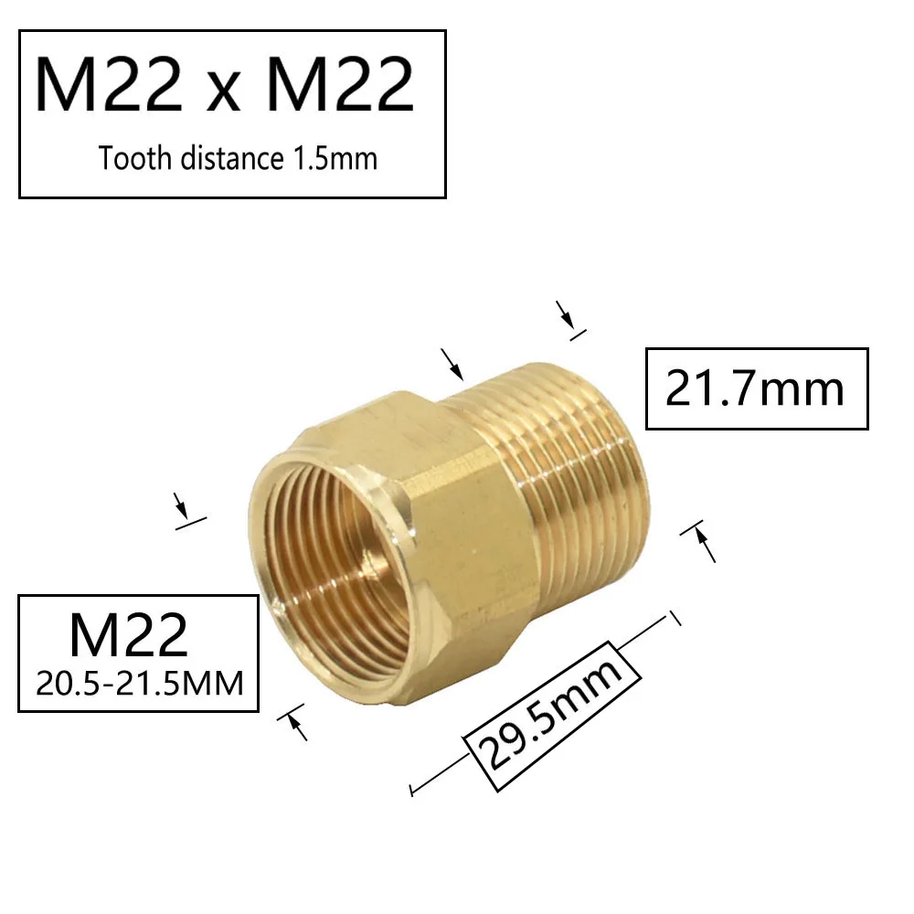 1/2 Inch M14 M18 M22 3/8" Thread Connector Brass Pipe Repair Extension Reducing Coupler Faucet Bubbler Copper Fittings 1pcs raised bed drip watering kit