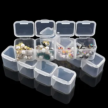 

1Set 28 Clear Lattice High Quality Plastic Nail Storage BoxTool Decorations Empty Storage Case Box Makeup Tools 1.18