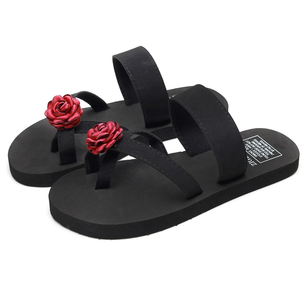 SAGACE 2019 New Women Platform Shoes Flower High Flat Heel Holiday Beach Slippers Sandals Women Slippers Sapato Feminino 1209