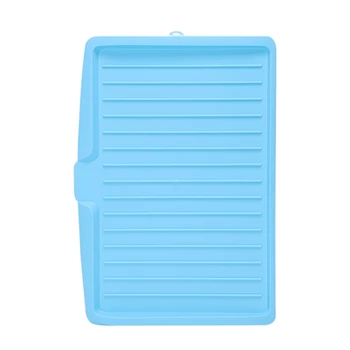

WSFS Hot Plastic Dish Drainer Drip Tray Plate Cutlery Rack Kitchen Sink Rack Holder Large blue