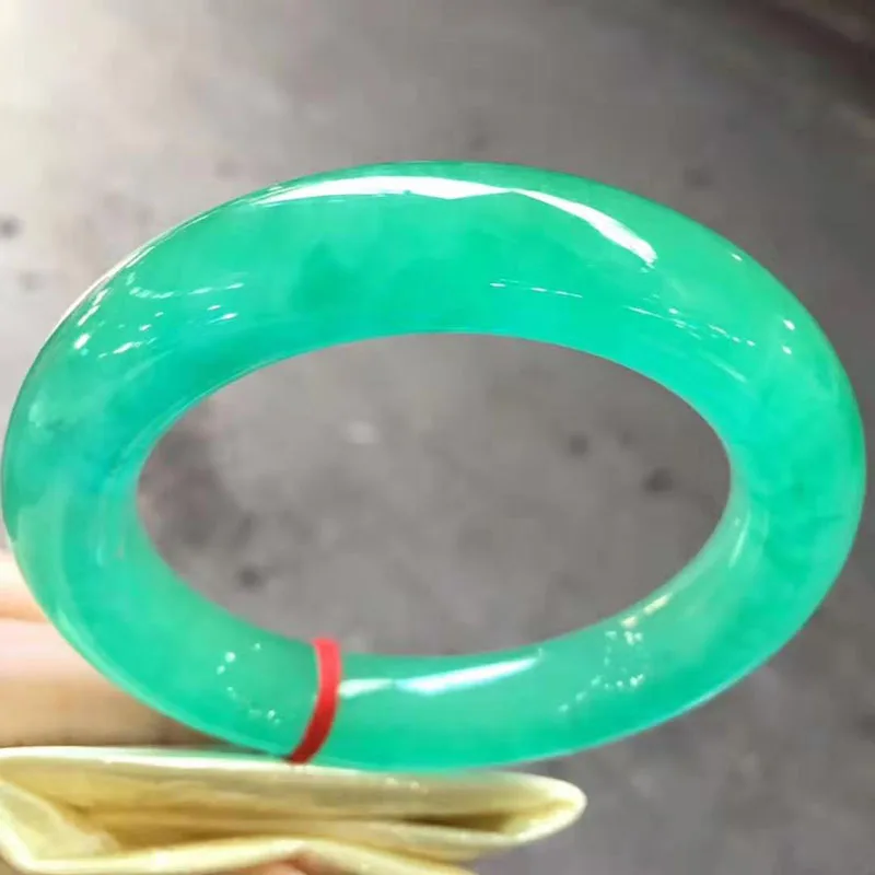 Myanmar Jadeite ice Идеальный Круглый браслет(включая сертификат