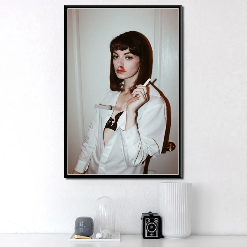 P756-Pulp-Fiction-Mia-Wallace-Hot-Movie-Characters-Art-Painting-Silk-Canvas-Poster-Wall-Home-Decor (2)