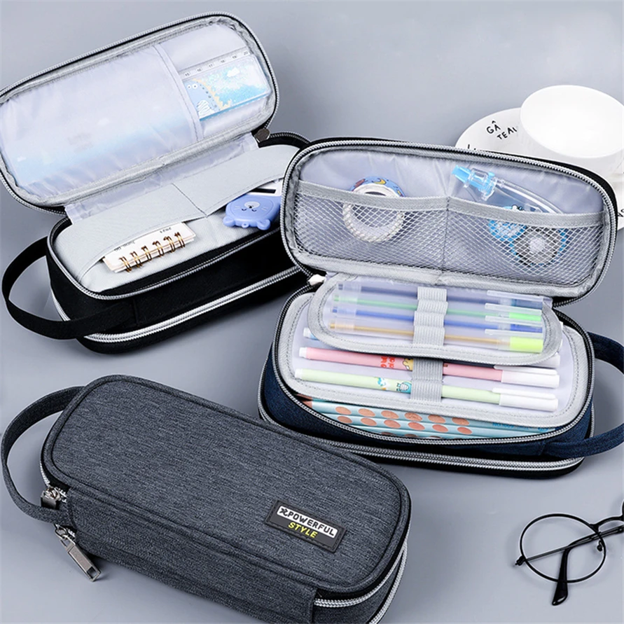 Estuches escolares grandes para niños, estuches para lápices, Estuche Trousse, Estojo, Escolar, cartucio, suministros de oficina, kalimlik - AliExpress Suministros para oficina y escuela