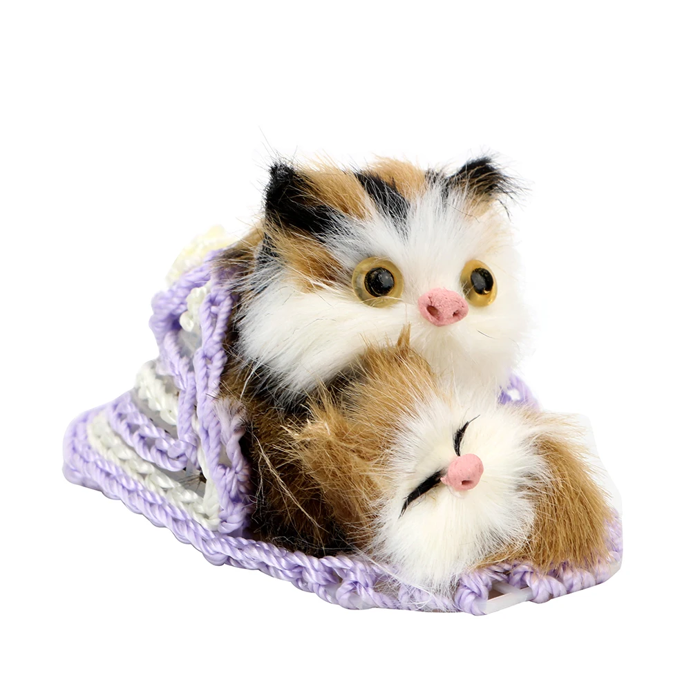 LEEPEE плюшевые матери кошки и котенка куклы автомобилей Интерьер приборной панели детские игрушки, машинки орнамент милые украшения