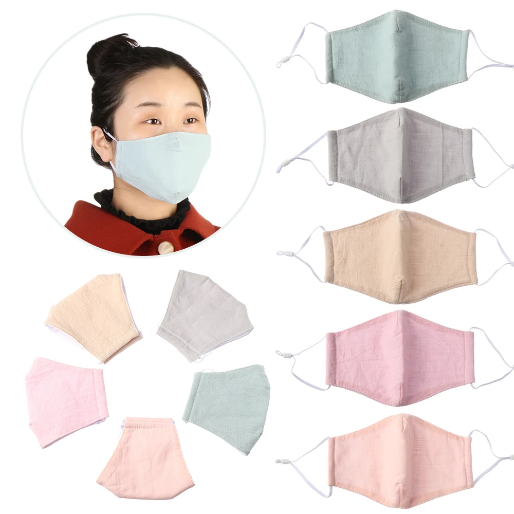 1 шт хлопок анти PM2.5 моющаяся маска для рта респиратор против пыли многоразовый