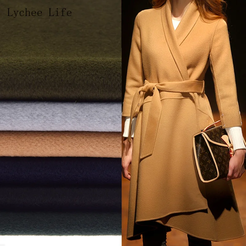 Lychee Life 45x50 см двухсторонняя Толстая зимняя ткань из имитации шерсти для женщин