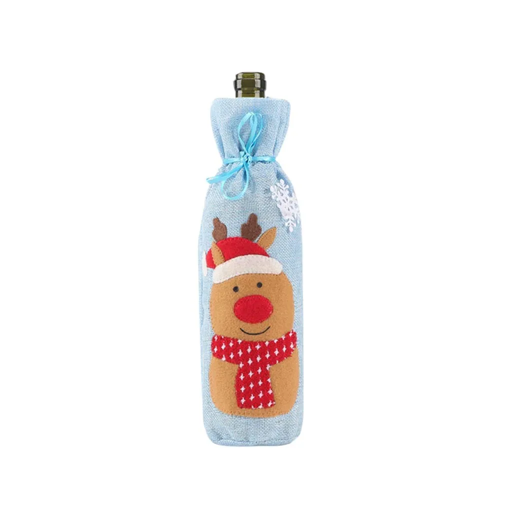 C Merry Christmas Santa Wine чехол для бутылки рождественские праздничные вечерние украшения для стола рождественские украшения для подарков для дома navidad - Цвет: C
