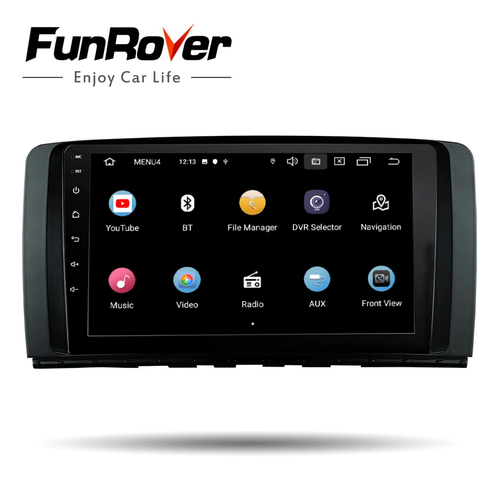 Perfect Funrover 2.5D+IPS Android 9.0 CAR DVD player radio For Mercedes/Benz/AMG R Class W251 R280 R300 R350 car stereo gps multimedia 2