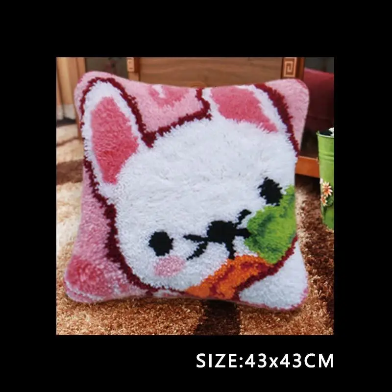 DIY Latch Hook Pillowcase Cushion Embroidery Carpet Knooppakket Knoopkussen Foamiran Needlework Cross Stitch | Дом и сад