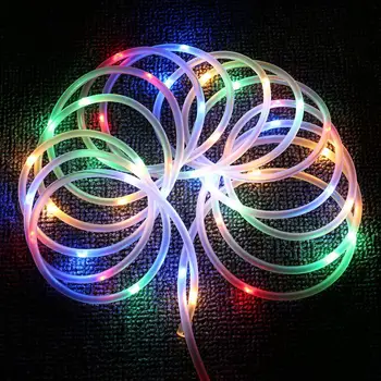 

5M/10M Creative Beautiful Solar Waterproof Rope Tube LED Music Lights String USB Lamp String LED Fairy String Lights Birthday