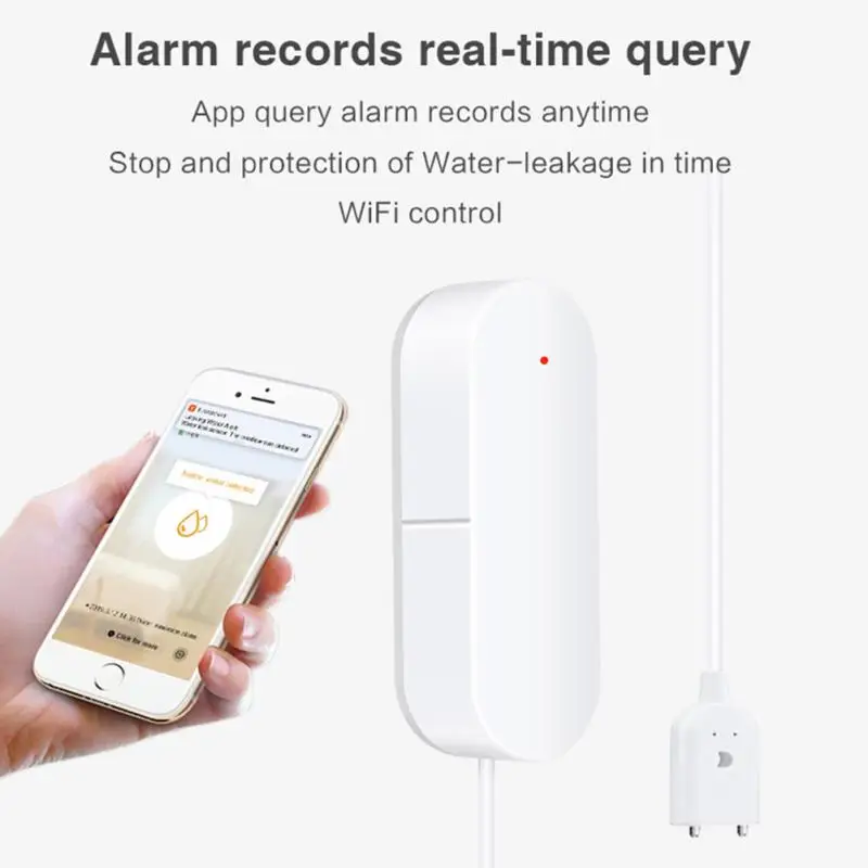 Tuya Wi-Fi датчик утечки воды беспроводной умный сигнал тревоги утечки совместим с Amazon Alexa Google Home для домашней безопасности