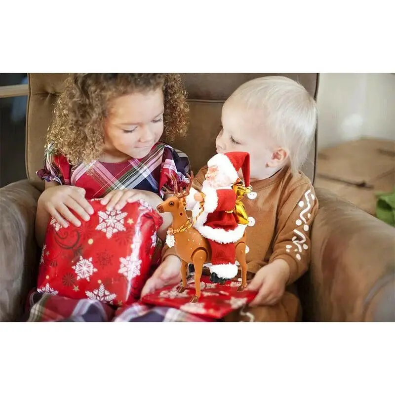 1 шт. прекрасный смешной Рождественский подарок альпинистский дымоход Санта-Клаус с музыкальным рождественским орнаментом подарок рождественские украшения для дома