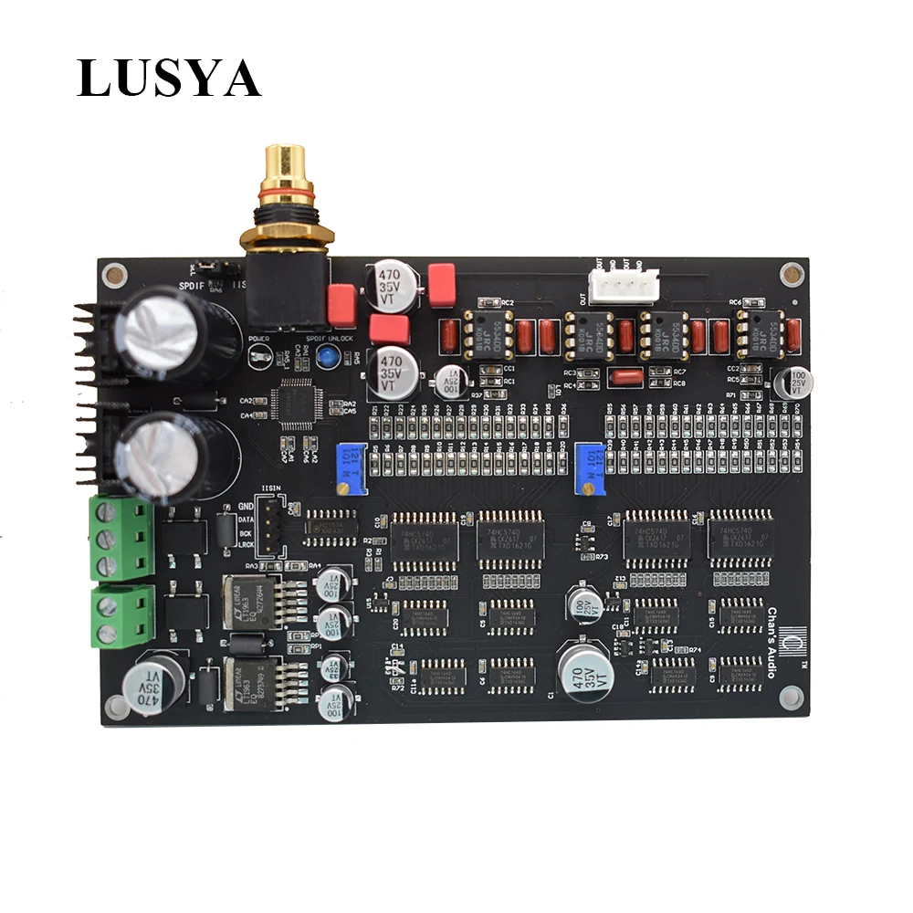 Плата декодера Lusya R2R DAC Hi Fi поддерживает интерфейс amanero usb 24 бит 192 кГц AC15V 9V