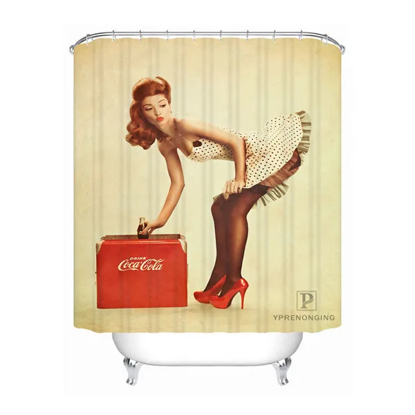 Shower Curtain Пользовательские Etor Милая Соблазнительная девушка ванная комната приемлемая занавеска из полиэстеровой ткани занавеска для ванной#180318-37-20 - Цвет: Shower Curtain