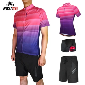 

WOSAWE Men's Cycling Short sleeves and shorts Mountain Bike Men Bicycle Short sleeves Outdoor Sports Cycling Clothing Mobike set