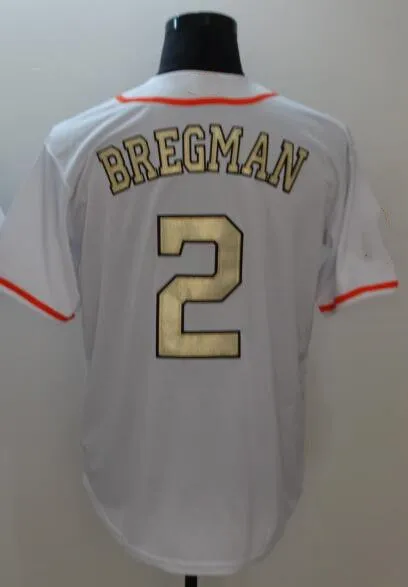 All stitched Men's player George Springer 4 Alex Bregman 2 jerseys - Цвет: AS photo