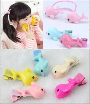 

Baby Hairpins Cute Acrylic Cartton Dolphin Hair Clips Fringe Hair Accessories For Girls New Year Birthday Gifts 30pcs/lot