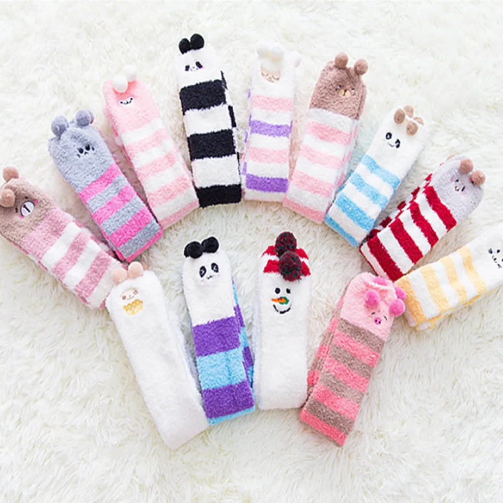 Kawaii/вязаные носки для девочек детские носки с героями мультфильмов детские длинные гольфы Детский Рождественский подарок, Весенние чулки для девочек