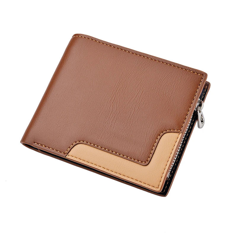 Men's Fashion Wallet 2021 New Commercial Bank Credit Card Clip Zipper Coin Purse With Photo &amp ID Window | Багаж и сумки