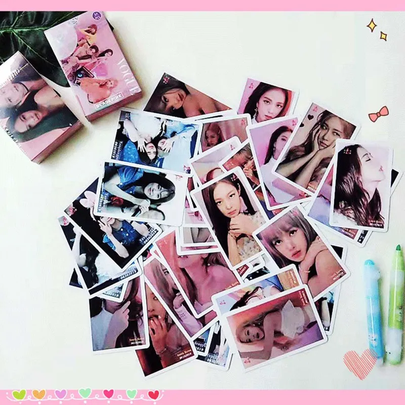 54 шт./компл. Корейский KPOP BLACKPINK альбом фото карты ПВХ карты самодельные LOMO карты Высокое качество фотокарты