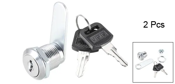 20mm Alike 2pcs Uxcell 2/4 шт. замки 16/20/25/30/35/40 мм цилиндр Длина ключом разных/так цинковый хром сплава покрытие металлом 90 градусов - Цвет: 20mm Alike 2pcs