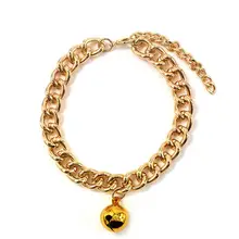 

Pet Necklace Jewelry Clothing Accessories 1pc Pet Collar Fashion Bell Decor Aluminum Dog Cat Collar Pet Supplies
