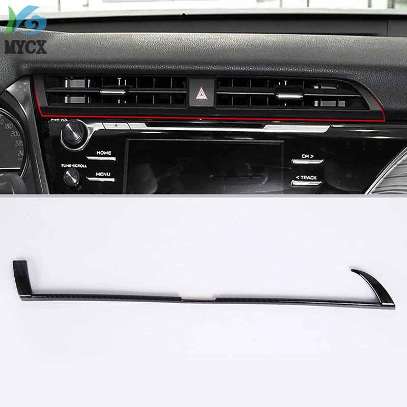 

For Toyota Camry 2018 2019 ABS Chrome Car Central Air Conditioner Vent Outlet Cover Trim Moldings Car Styling