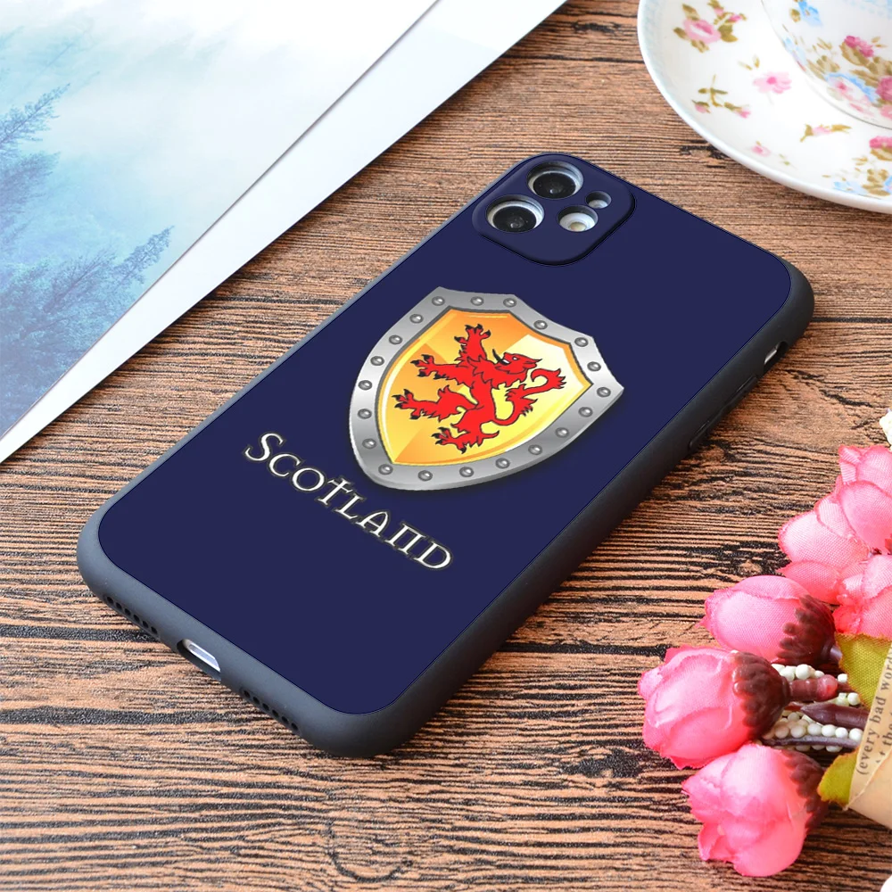 

For iPhone Scotland Lion Rampant Shield Print Soft Matt Apple iPhone Case