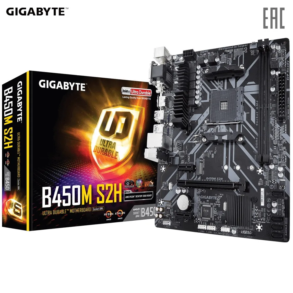Материнская плата Gigabyte B450M S2H