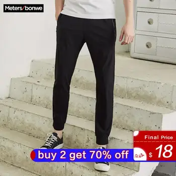 

Metersbonwe 2020 New Men Handsome Sport Pants Spring Jogging Beam feet Trousers Fashion Solid color Sports Male Brand Trousers