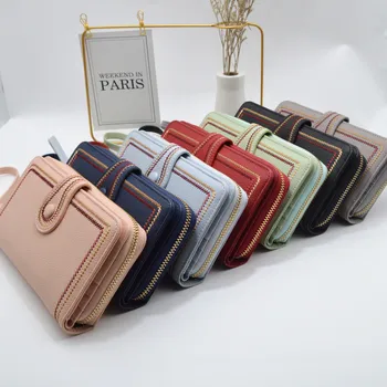 

2020 New Fashion Ladies Handbag Embroidered Wallet Women Trendy Long Mobile Phone Bag Porte Monnaie Femme Carteras De Mujer