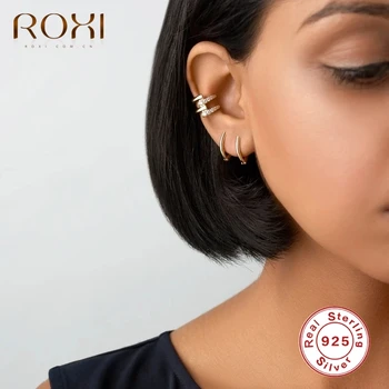 

ROXI Gothic Glossy Round Hoop Earrings for Women Men Girls HingeRing Party Unusual Earrings 925 Sterling Silver Jewelry Brincos