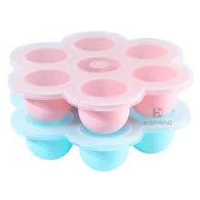 Силиконовая коробка для пищевых продуктов с семи отверстиями, Детская герметичная коробка свежести, коробка для яиц на пару, Детская коробка для пищевых продуктов