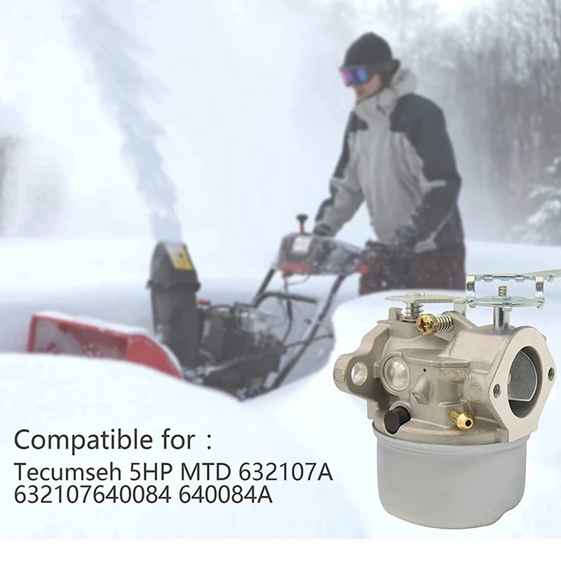 Carbhub 640084B - Carburador Para Soplador De Nieve TORO 521 HSSK40 HSSK50 HS50 LH195SAT Ecumseh 5HP MTD 632107A 632107 640084 640084A Para Tecumseh 632107 6407 084 6 40105 640299 632107A 640084A