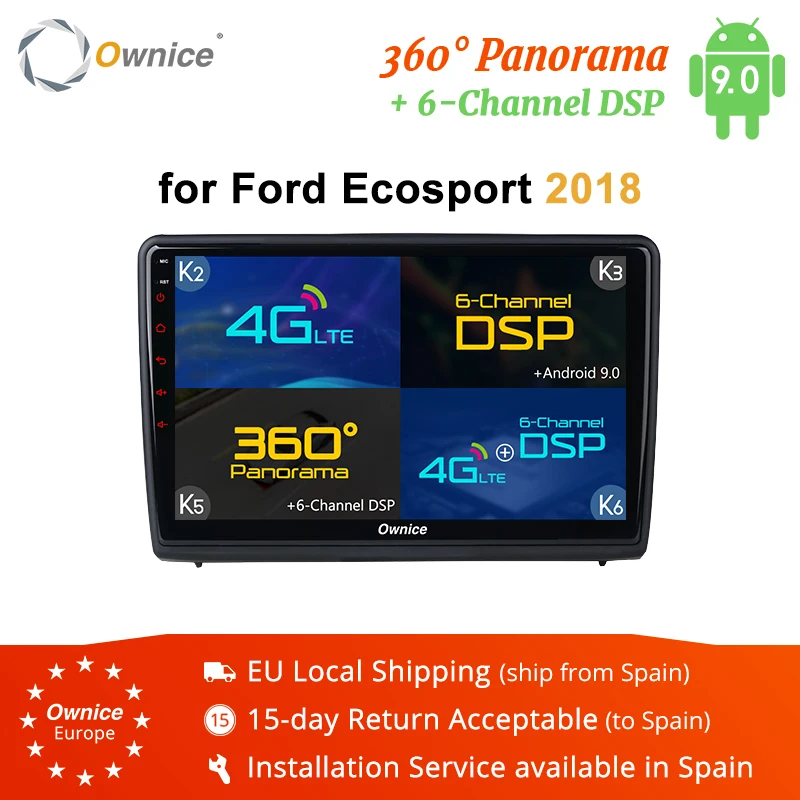 Ownice K1 K2 K3 K5 K6 2Din автомобильный навигатор GPS Радио Android 9 0 аудио DVD плеер для Ford Eossport