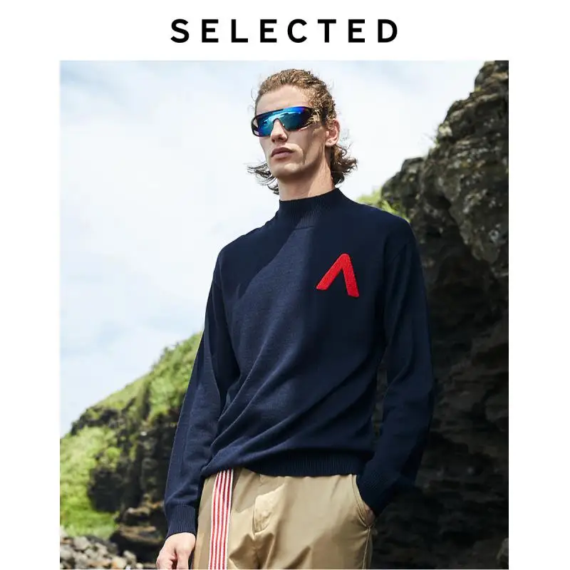 

SELECTED Men's Wool-blend Letter Print Knitted Sweater LAB|419424523