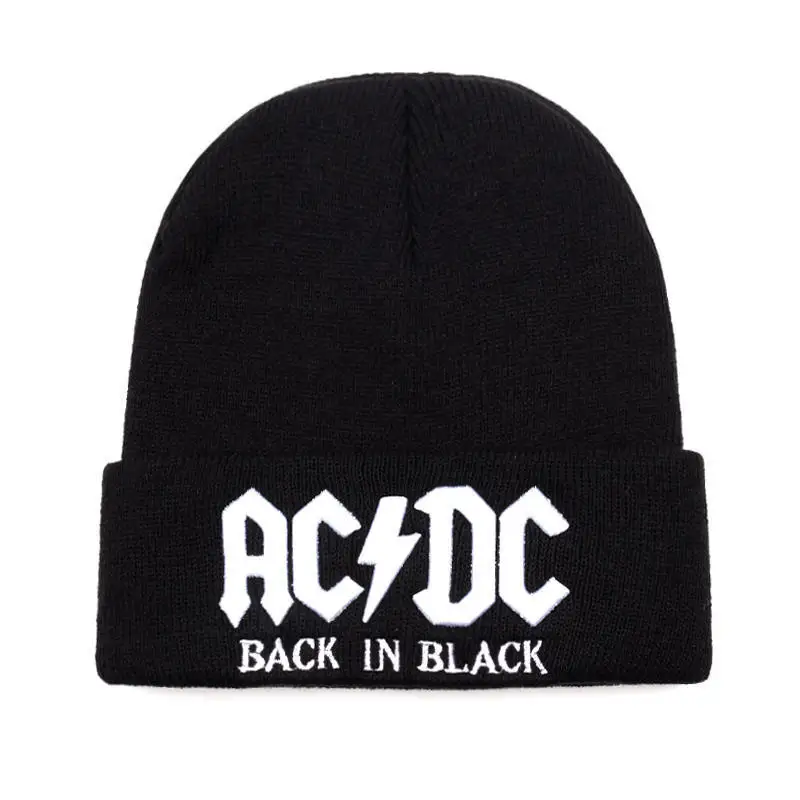 ACDC Hat Women's Winter Hats New Beanie Knit Letter Hats Girls Autumn Women's Beanie Hats Warm Hat Ladies Casual Hats Women Hat skully hat with brim Skullies & Beanies