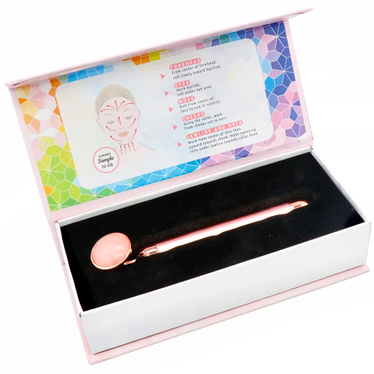 Beauty Bar 24K золотой импульсный массажер для лица натуральный круглый нефритовый