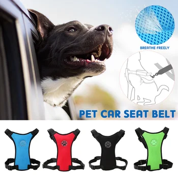 

Pet Harness Pet Safety Belt Universal Pet Seat Belt Restraint Lead Strap Adjustable Breathable Secure
