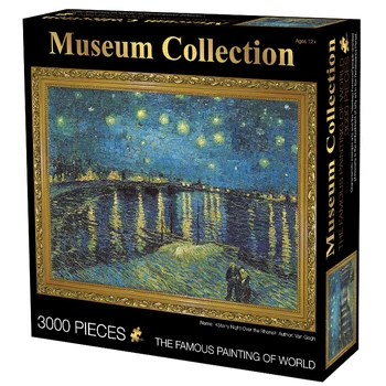 

3000pcs / Set of Landscape Oil Paintings Adults Over 14 Years Old Unisex Diy Toy Puzzle Gift Paper Puzzle 3000pcs Decompression