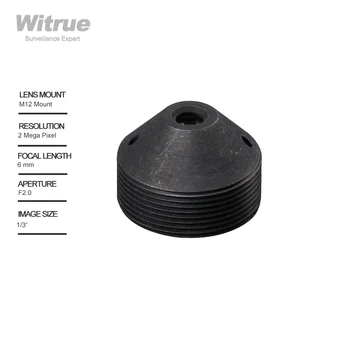 Witrue 보안 CCTV 카메라용 핀홀 CCTV 렌즈, M12 x 0.5 마운트, 1/3 인치 F2.0 53 도, 6mm