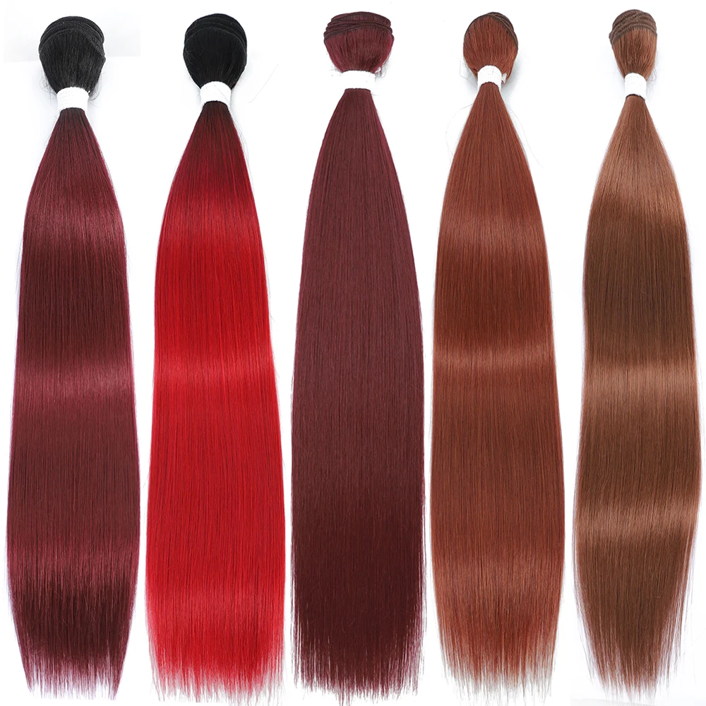 Vibrant Heat-Resistant Synthetic Hair Extensions – Brown & Blonde Cosplay Bundle with Free Shipping
