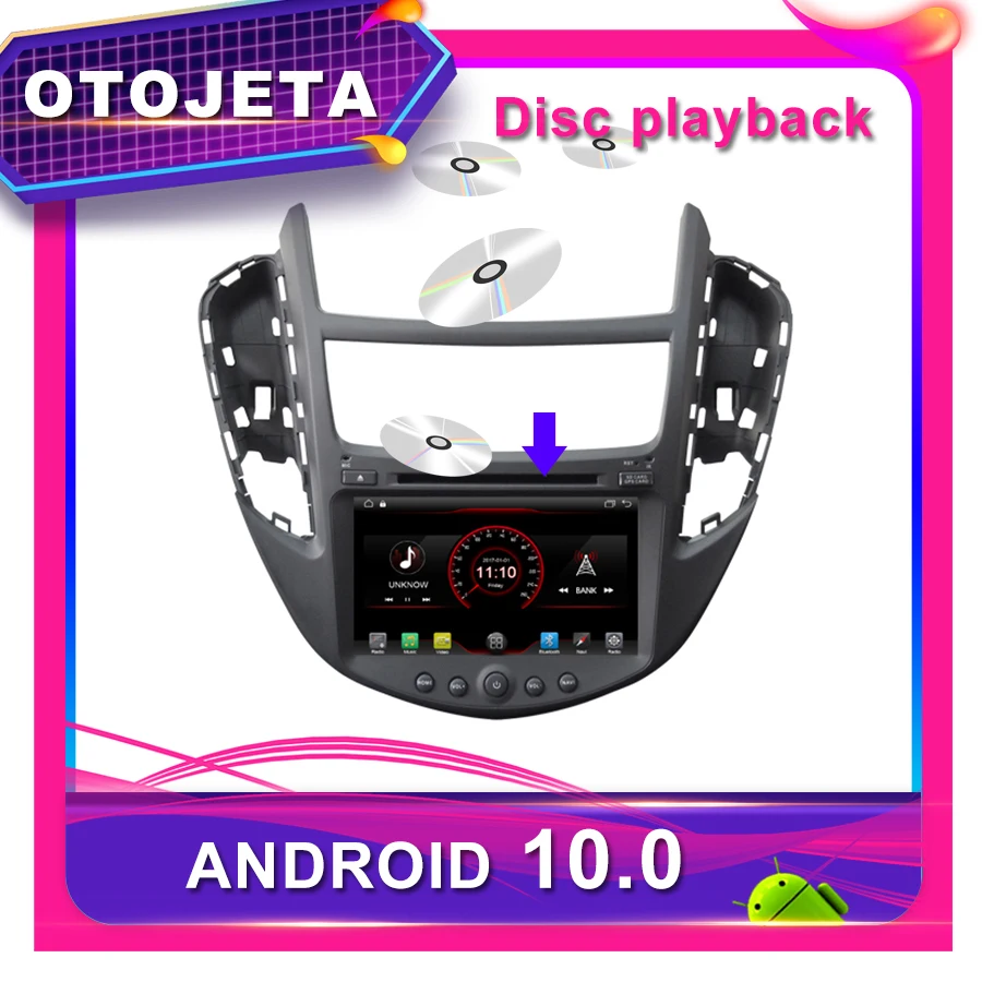 OTOJETA Автомобильный DVD Android 10,0 Автомобильный gps для CHEVROLET TRAX 8 дюймов Автомобильный Радио мультимедийная лента рекордер bluetooth навигация
