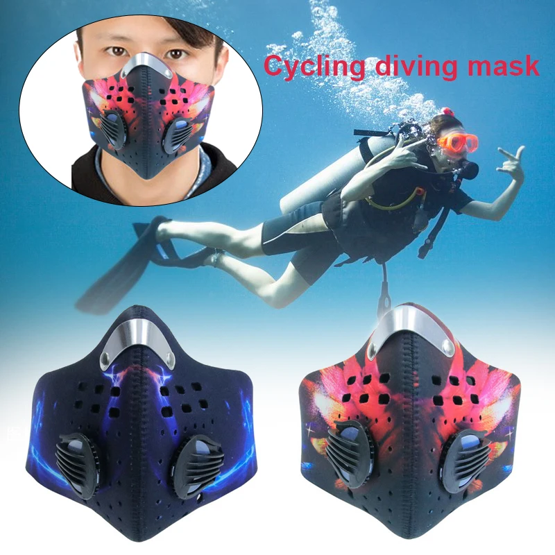 Durable Respirator Dustproof Mask Black Activated Carbon Filtration Windbreak Scarf Haze Mask Portable Outdoor Riding Skiing