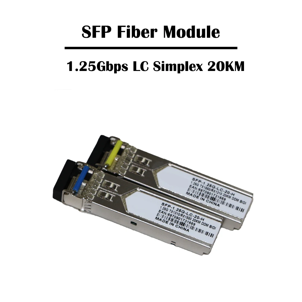 1 25 Гбит/с LC коннектор SFP модуль 20 км/40 км 1310/1550 км/80 1490/1550 DDM BIDI SM Simplex FTTH Etthernet