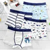 4PCS/LOT Children Boys Underwear Cartoon Children's Shorts Panties Baby Boy Toddler Boxers Stripes Teenagers Cotton Underpants 1