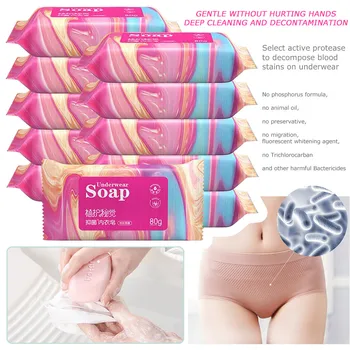 

10 pcs Laundry Soap Cleansing Soap Remove Blood Stains Antibacterial Soap 80g/Piece Reusable Washing Cleaning Bath Home Soap